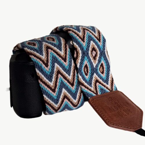 Icy Handwoven Leather Camera Strap – Artisan DSLR/Mirrorless Neck Strap